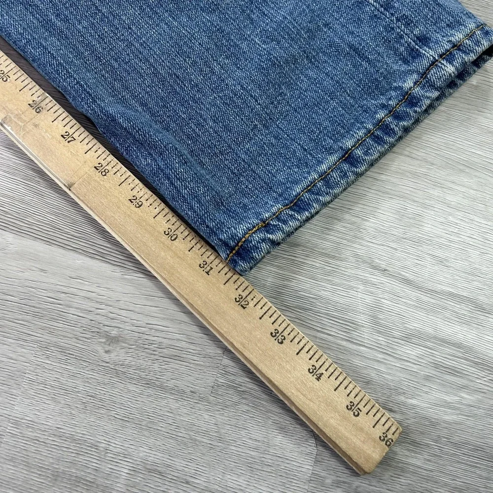 Levis 501 Jeans Mens Blue Med‎ Wash Regular Straight Button Fly 34x32 Denim